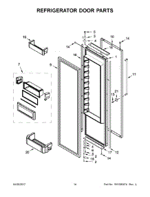 08 - Refrigerator Door Parts parts for Kitchenaid Refrigerator KBSN608ESS01 from AppliancePartsPros.com