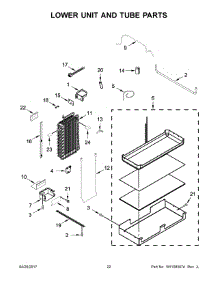 12 - Lower Unit And Tube Parts parts for Kitchenaid Refrigerator KBSN608ESS01 from AppliancePartsPros.com
