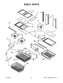 08 - Shelf Parts parts for Kitchenaid Refrigerator KBWS19KCBL00 from AppliancePartsPros.com