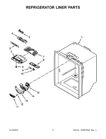 05 - Refrigerator Liner Parts parts for Kitchenaid Refrigerator KBWS19KCMS00 from AppliancePartsPros.com