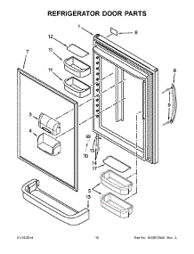 06 - Refrigerator Door Parts parts for Kitchenaid Refrigerator KBWS19KCWH00 from AppliancePartsPros.com