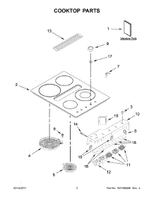 02 - Cooktop Parts parts for Kitchenaid Cooktop KCED600GBL00 from AppliancePartsPros.com
