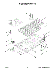 02 - Cooktop Parts parts for Kitchenaid Cooktop KCGD506GSS00 from AppliancePartsPros.com