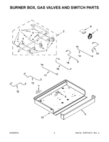 03 - Burner Box, Gas Valves And Switch Parts parts for Kitchenaid Cooktop KCGS950ESS00 from AppliancePartsPros.com