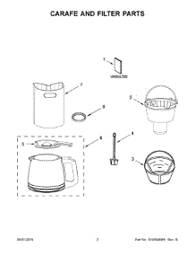 02 - Carafe And Filter Parts parts for Kitchenaid Coffee Maker KCM1202WH0 from AppliancePartsPros.com