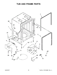 06 - Tub And Frame Parts parts for Kitchenaid Dishwasher KDFE104DWH5 from AppliancePartsPros.com