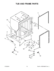 06 - Tub And Frame Parts parts for Kitchenaid Dishwasher KDFE204ESS1 from AppliancePartsPros.com