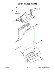 02 - Door Panel Parts parts for Kitchenaid Dishwasher KDFE304DBL1 from AppliancePartsPros.com