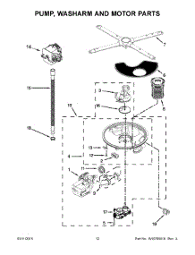 07 - Pump, Washarm And Motor Parts parts for Kitchenaid Dishwasher KDFE304DBL1 from AppliancePartsPros.com