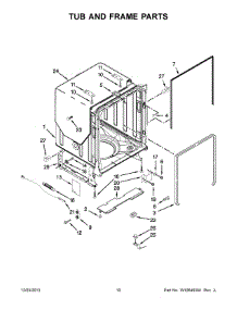 06 - Tub And Frame Parts parts for Kitchenaid Dishwasher KDFE304DSS0 from AppliancePartsPros.com
