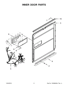 04 - Inner Door Parts parts for Kitchenaid Dishwasher KDFE304DWH0 from AppliancePartsPros.com