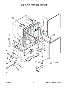 06 - Tub And Frame Parts parts for Kitchenaid Dishwasher KDFE454CSS1 from AppliancePartsPros.com