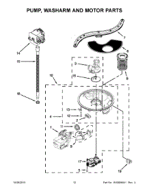 07 - Pump, Washarm And Motor Parts parts for Kitchenaid Dishwasher KDFE454CSS1 from AppliancePartsPros.com