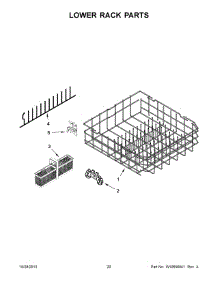 11 - Lower Rack Parts parts for Kitchenaid Dishwasher KDFE454CSS1 from AppliancePartsPros.com