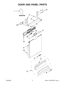 02 - Door And Panel Parts parts for Kitchenaid Dishwasher KDFE454CSS2 from AppliancePartsPros.com