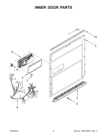 04 - Inner Door Parts parts for Kitchenaid Dishwasher KDFE454CSS2 from AppliancePartsPros.com