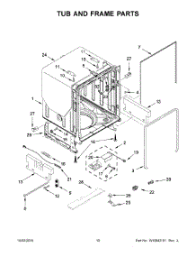 06 - Tub And Frame Parts parts for Kitchenaid Dishwasher KDFE454CSS4 from AppliancePartsPros.com