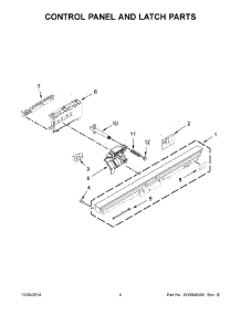 03 - Control Panel And Latch Parts parts for Kitchenaid Dishwasher KDHE404DSS0 from AppliancePartsPros.com