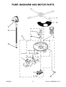 07 - Pump, Washarm And Motor Parts parts for Kitchenaid Dishwasher KDHE404DSS0 from AppliancePartsPros.com