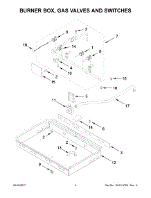 03 - Burner Box, Gas Valves And Switches parts for Kitchenaid Range KDRS407VBK01 from AppliancePartsPros.com