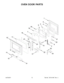 07 - Oven Door Parts parts for Kitchenaid Range KDRS407VBK01 from AppliancePartsPros.com