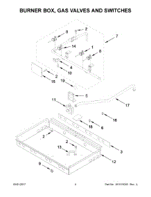03 - Burner Box, Gas Valves And Switches parts for Kitchenaid Range KDRS407VSS05 from AppliancePartsPros.com
