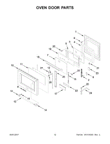 07 - Oven Door Parts parts for Kitchenaid Range KDRS407VSS05 from AppliancePartsPros.com