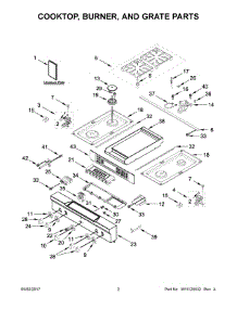 02 - Cooktop, Burner, And Grate Parts parts for Kitchenaid Range KDRS463VSS04 from AppliancePartsPros.com