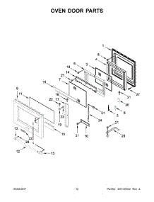 07 - Oven Door Parts parts for Kitchenaid Range KDRS463VSS04 from AppliancePartsPros.com