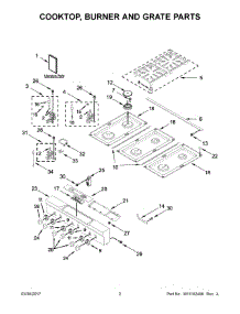 02 - Cooktop, Burner And Grate Parts parts for Kitchenaid Range KDRS467VBK00 from AppliancePartsPros.com