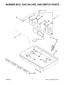 03 - Burner Box, Gas Valves, And Switch Parts parts for Kitchenaid Range KDRS467VBK00 from AppliancePartsPros.com