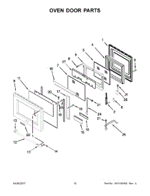 07 - Oven Door Parts parts for Kitchenaid Range KDRS467VSS05 from AppliancePartsPros.com