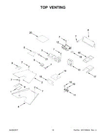 07 - Top Venting parts for Kitchenaid Range KDRS483VSS04 from AppliancePartsPros.com