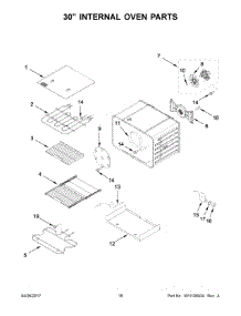 10 - 30" Internal Oven Parts parts for Kitchenaid Range KDRS483VSS04 from AppliancePartsPros.com