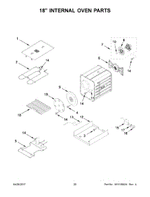 11 - 18" Internal Oven Parts parts for Kitchenaid Range KDRS483VSS04 from AppliancePartsPros.com