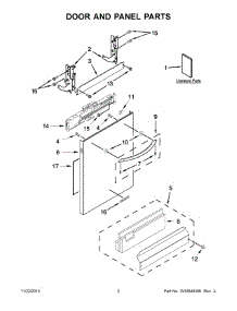 02 - Door And Panel Parts parts for Kitchenaid Dishwasher KDTE104DSS0 from AppliancePartsPros.com