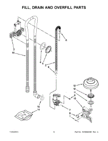 05 - Fill, Drain And Overfill Parts parts for Kitchenaid Dishwasher KDTE104DSS0 from AppliancePartsPros.com