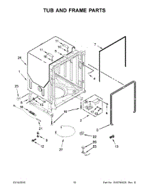06 - Tub And Frame Parts parts for Kitchenaid Dishwasher KDTE104ESS0 from AppliancePartsPros.com