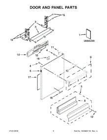 02 - Door And Panel Parts parts for Kitchenaid Dishwasher KDTE104ESS2 from AppliancePartsPros.com
