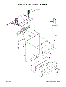 02 - Door And Panel Parts parts for Kitchenaid Dishwasher KDTE104EWH1 from AppliancePartsPros.com