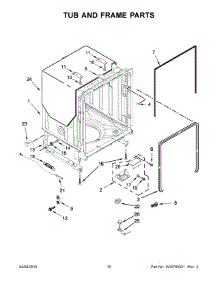 06 - Tub And Frame Parts parts for Kitchenaid Dishwasher KDTE204EBL0 from AppliancePartsPros.com