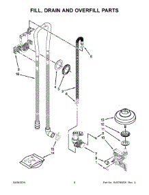 05 - Fill, Drain And Overfill Parts parts for Kitchenaid Dishwasher KDTE204EPA0 from AppliancePartsPros.com