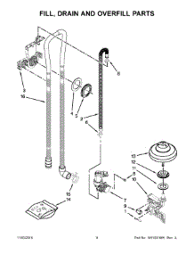 05 - Fill, Drain And Overfill Parts parts for Kitchenaid Dishwasher KDTE204EPA3 from AppliancePartsPros.com