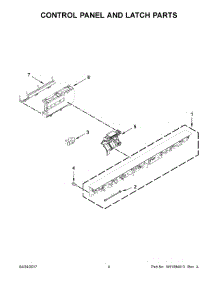 03 - Control Panel And Latch Parts parts for Kitchenaid Dishwasher KDTE204ESS4 from AppliancePartsPros.com