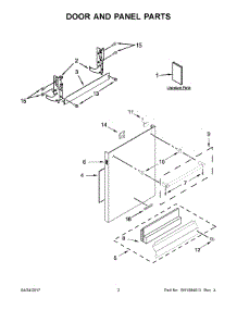 02 - Door And Panel Parts parts for Kitchenaid Dishwasher KDTE204EWH4 from AppliancePartsPros.com