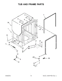 06 - Tub And Frame Parts parts for Kitchenaid Dishwasher KDTE334DSS1 from AppliancePartsPros.com