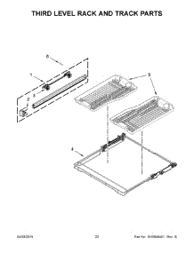 12 - Third Level Rack And Track Parts parts for Kitchenaid Dishwasher KDTE334DWH0 from AppliancePartsPros.com