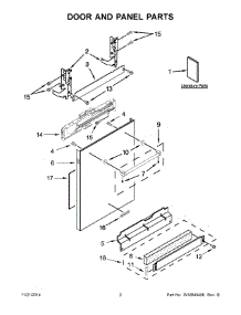 02 - Door And Panel Parts parts for Kitchenaid Dishwasher KDTE404DSP0 from AppliancePartsPros.com
