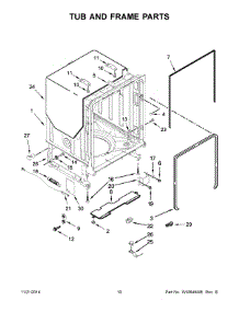 06 - Tub And Frame Parts parts for Kitchenaid Dishwasher KDTE404DSP0 from AppliancePartsPros.com