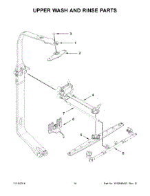 08 - Upper Wash And Rinse Parts parts for Kitchenaid Dishwasher KDTE404DSS0 from AppliancePartsPros.com